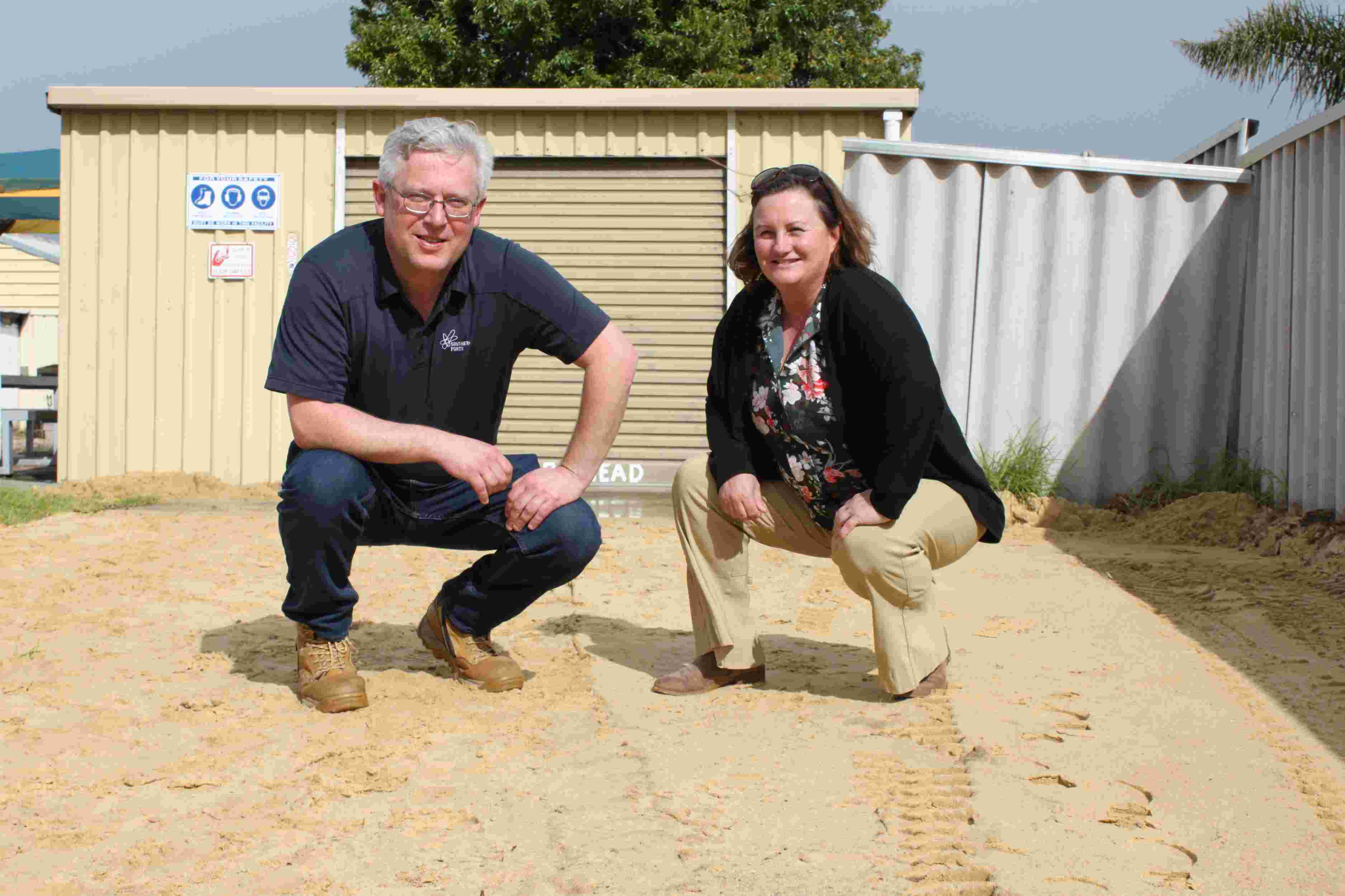 Southern Ports Regional Manager Scott Bates with Esperance Bay of Isles Community Outreach Service Delivery Coordinator Cheryl Hoffman