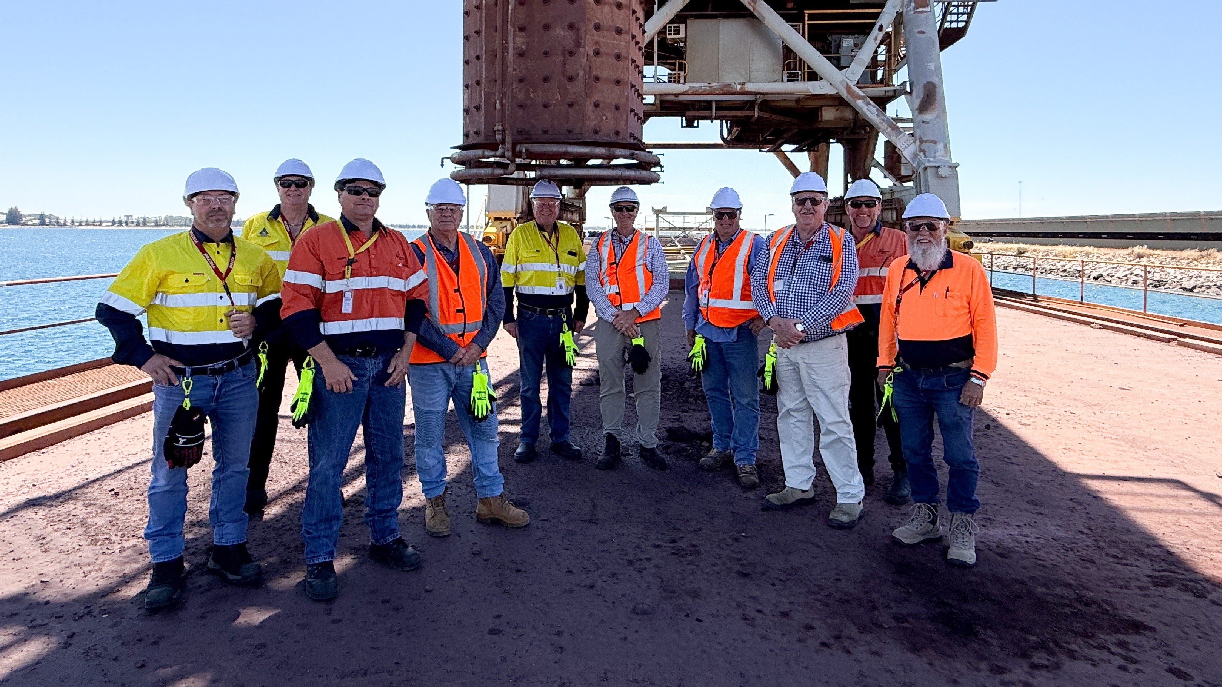 Members of the Port of Esperance during a tour of the port in 2025.