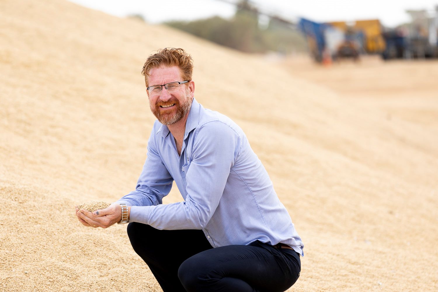 Port of Bunbury Regional Manager Lee Smith with grain
