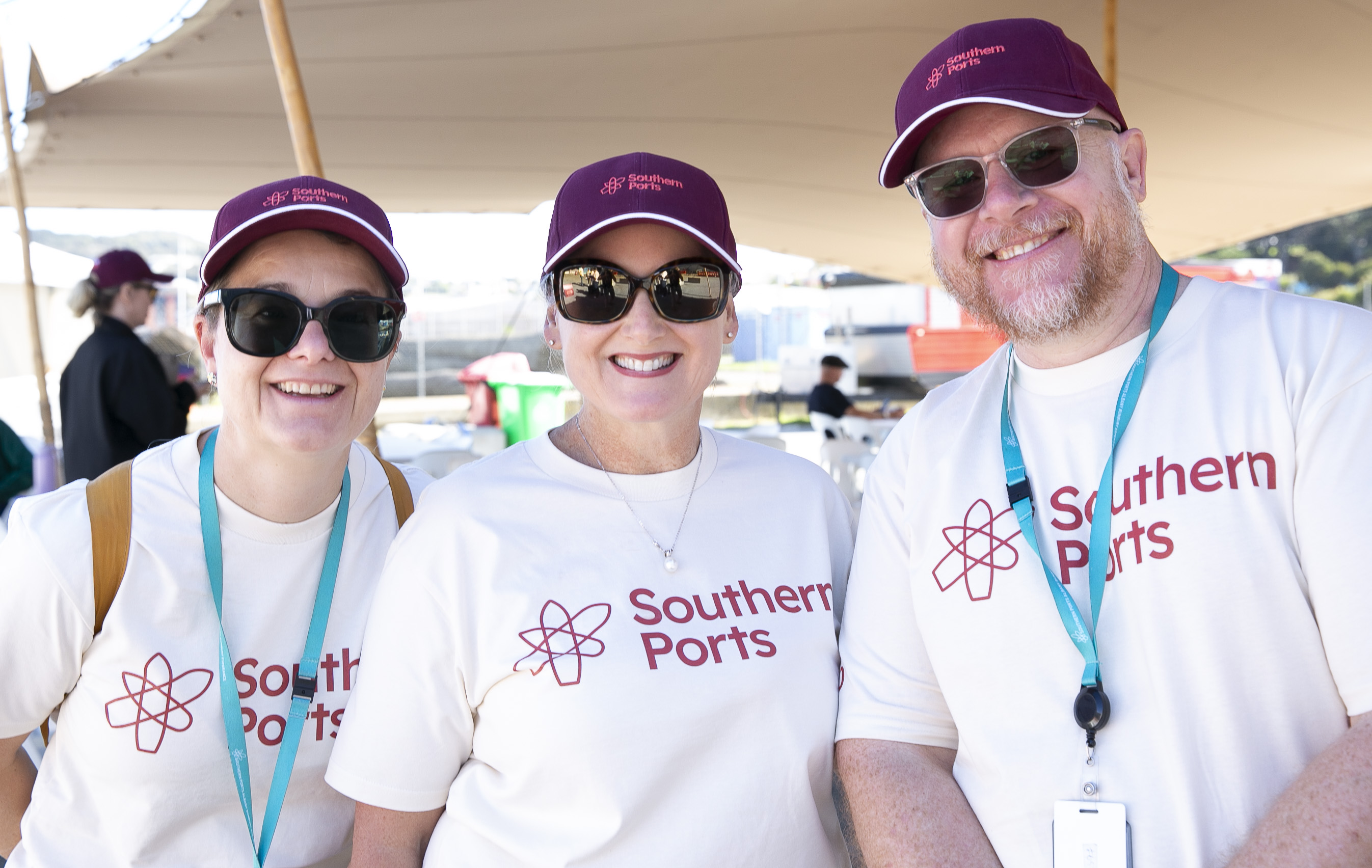 Southern Ports Chief Information Officer Amber Smith, Chief People and Sustainability Officer Monica Birkner and Group HR Strategy and Industrial Relations Manager Clint Carlson.