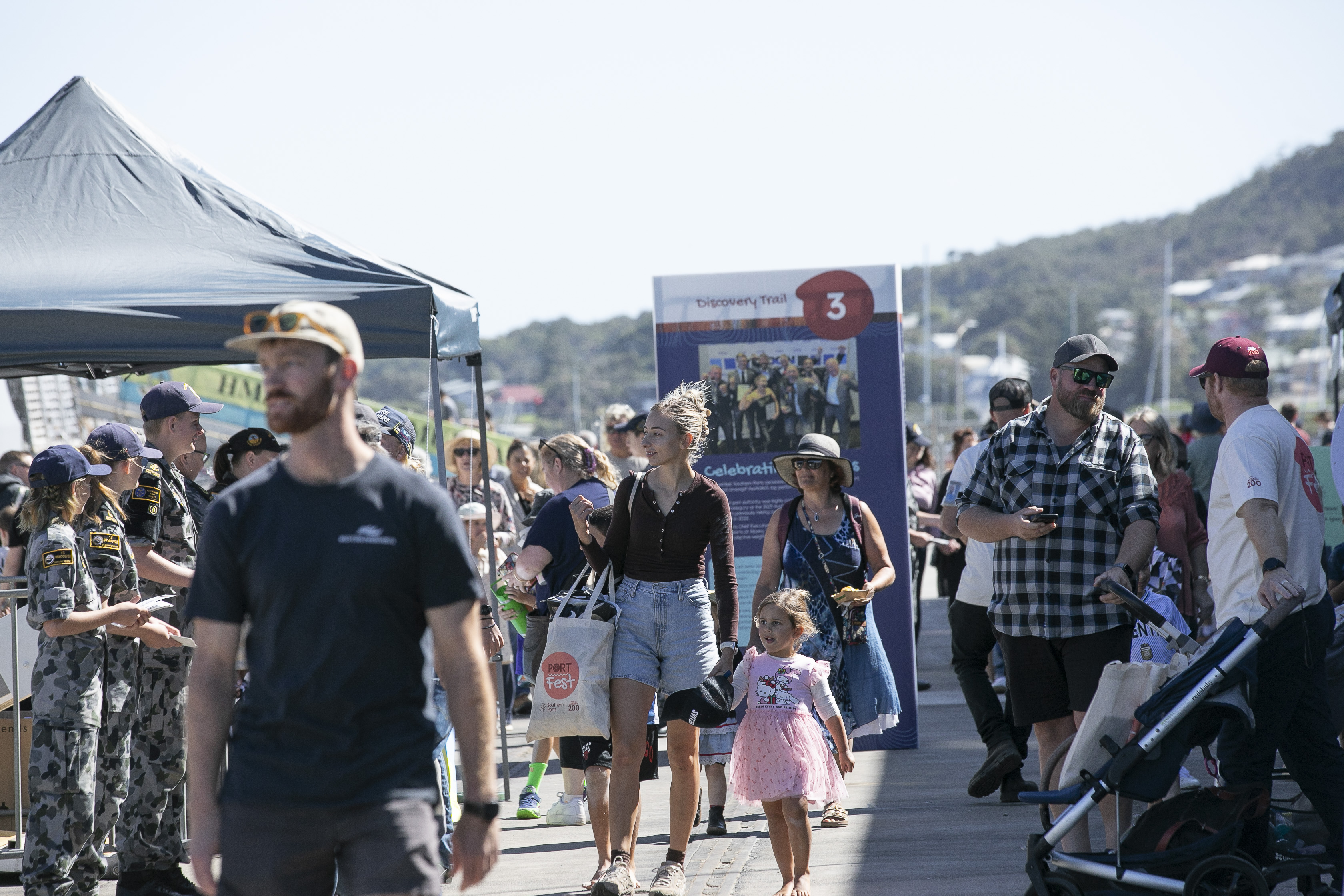 PortFest attendees enjoy the ‘Harbour Zone’ along Berths 1 and 2